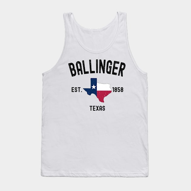 Vintage Ballinger Texas Est. 1858 Souvenir Gift | Ballinger Texas Tank Top by Art master